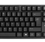 POWERTECH πληκτρολόγιο PT-1074, ενσύρματο, EN/GR, μαύρο
