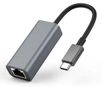 POWERTECH αντάπτορας δικτύου PTH-044, USB-C, 1000Mbps Ethernet, γκρι