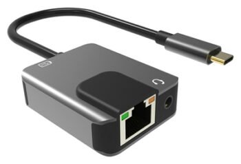 POWERTECH αντάπτορας δικτύου PTH-046, USB-C, 1000Mbps, 65W PD, γκρι