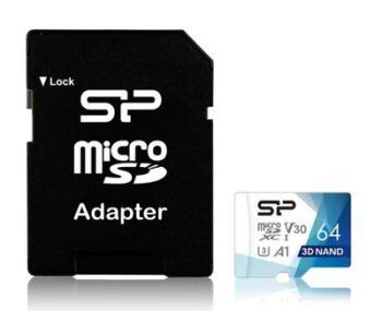 SILICON POWER κάρτα μνήμης microSDXC Superior Pro, 64GB, Class 10 UHS-I U3 A1 V30