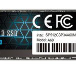 SILICON POWER SSD PCIe Gen3x4 P34A60 M.2 2280, 512GB, 2.200-1.600MB/s
