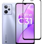 POWERTECH tempered glass 5D TGC-0580, Realme C31, full glue, μαύρο