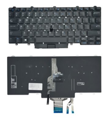 Πληκτρολόγιο για Dell Latitude 5490/5470/5480 KEY-109, backlight, μαύρο