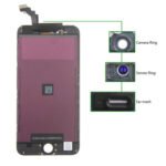 TIANMA High Copy LCD iPhone 6G Plus, Camera-Sensor ring, ear mesh, Black