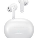 USAMS earphones με θήκη φόρτισης US-XD19, TWS, ENC, Φ13mm, λευκά
