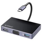ORICO docking station DM-5P, 5 θυρών, USB-C σύνδεση, 100W PD, 4K, μαύρο