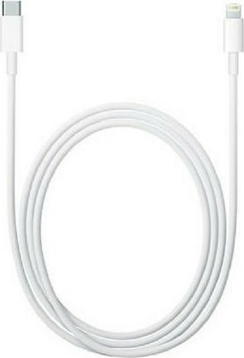 Apple Regular Cable USB-C male - Lightning Λευκό 2m (MKQ42ZM/A)