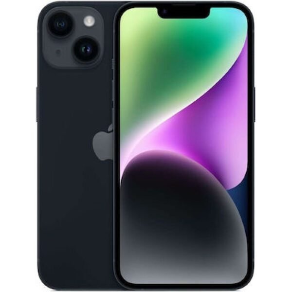 Apple iPhone 14 (6GB/128GB) Midnight Εκθεσιακό (1 Year Warranty) 90% + Battery (Protective Glass + Premium Silicone Case)