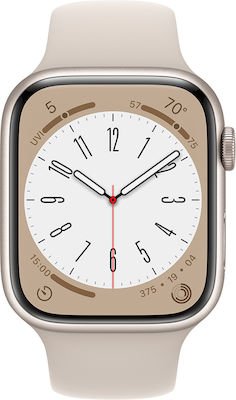 Apple Watch Series 8 Aluminium 45mm Starlight Εκθεσιακό Open Box 100% Battery