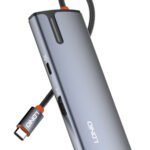LDNIO docking station DS-16H, 6 θυρών, USB-C σύνδεση, 4K, 100W PD, γκρι