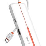 LDNIO docking station DS-26H, 6 θυρών, USB-C σύνδεση, 4K, 100W PD, λευκό