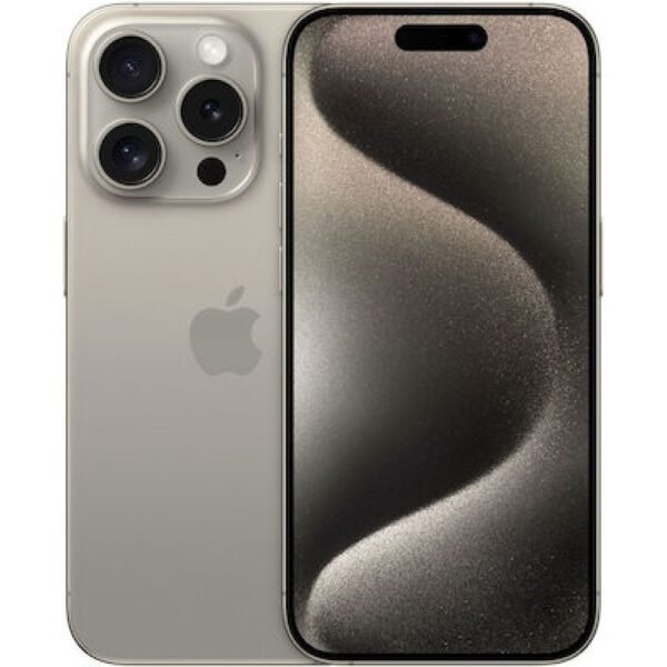 Apple iPhone 15 Pro 5G (8GB/128GB) Natural Titanium NEW Open Box (Εργοστασιακή εγγύηση εως 01/01/26) 100% Battery