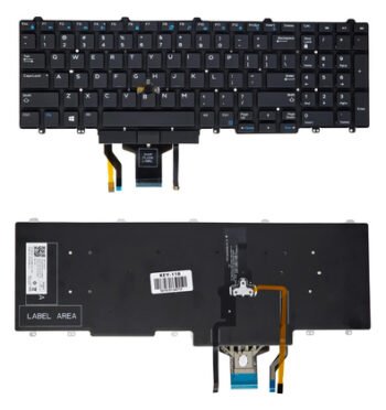 Πληκτρολόγιο για Dell Latitude 5580/5590/5550/5570 Precision 3510/7510/7710 KEY-116 με backlight, US, μαύρο