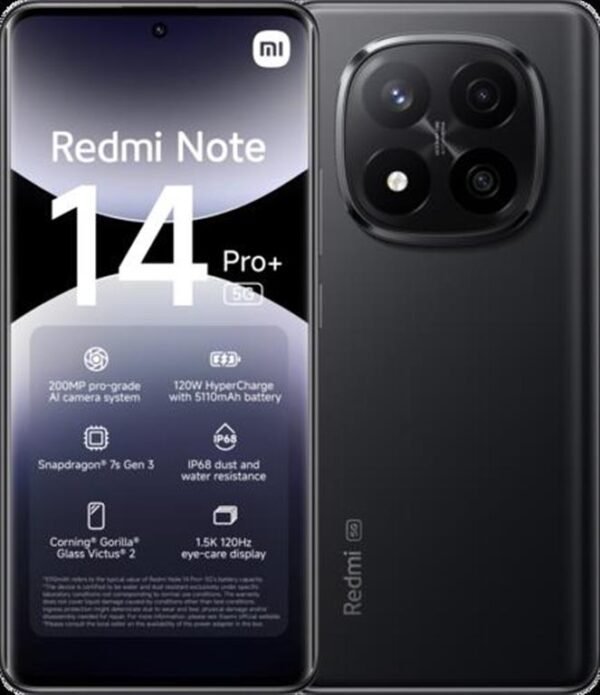Xiaomi Redmi Note 14 Pro+ 5G NFC 12GB/512GB Midnight Black EU