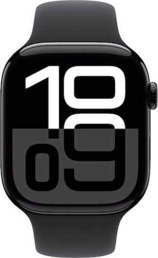 Apple Watch Series 10 Aluminium 42mm Jet Black/Black Sport Band (S/M)