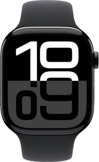 Apple Watch Series 10 Aluminium 42mm Jet Black/Black Sport Band (S/M)