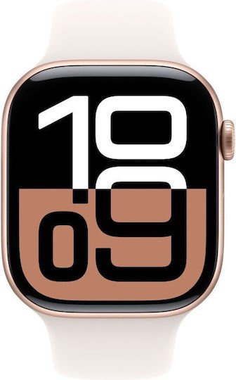 Apple Watch Series 10 Aluminium 42mm Rose Gold Light Blush Sport Band (S/M)