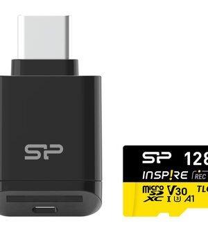 SILICON POWER κάρτα μνήμης microSDXC Inspire με card reader, 128GB, UHS-I U3 A1 V30