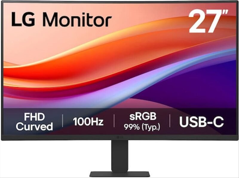 LG 27U421A-B VA HDR Curved Monitor 27" FHD 1920x1080 5ms GTG