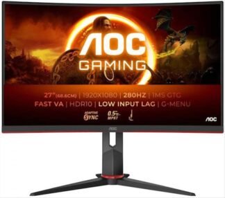 AOC C27G2Z3/BK VA Curved Monitor 27" FHD 1920x1080 280Hz 1ms GTG