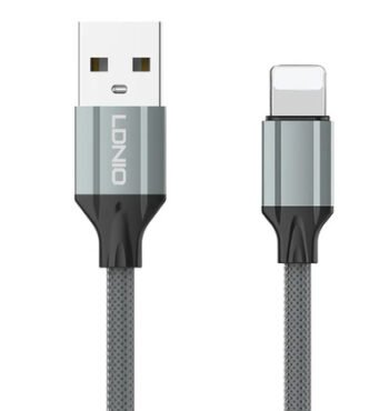 LDNIO καλώδιο Lightning σε USB LS442, 2.4A, 2m, γκρι