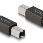 DELOCK αντάπτορας USB-C θηλυκό σε USB Type-B αρσενικό 65839, γκρι