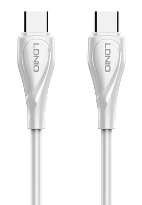 LDNIO καλώδιο USB-C σε USB-C LC611C, 65W PD, 1m, λευκό