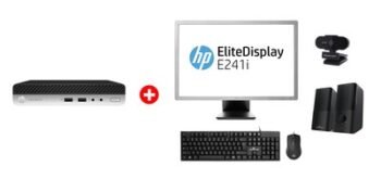 HP PC ProDesk 400 G5 Micro, Refurbished Grade A Repainted, i5-9500T, 8/256GB M.2, Windows 11 Home, με οθόνη E241I/ποντίκι/πληκτρολόγιο/ηχεία/camera