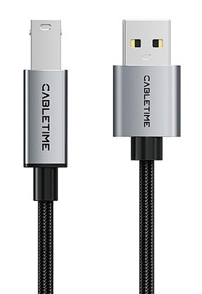 CABLETIME καλώδιο USB σε USB Type B CT-AMBM1, 480Mbps, 5m, μαύρο