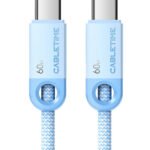 CABLETIME καλώδιο USB-C CT-CM60-PBL, 60W PD, 480Mbps, 1m, μπλε