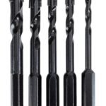 DELI σετ τρυπάνια DH-CZZ005-ED2 για γυαλί, 40Cr YG6X, 4/5/6/8/10mm, εξάγωνο, 5τμχ