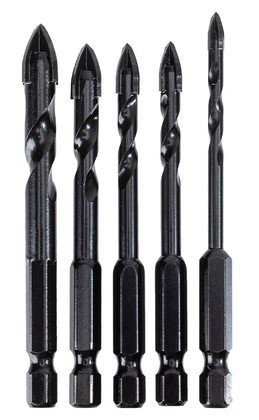 DELI σετ τρυπάνια DH-CZZ005-ED2 για γυαλί, 40Cr YG6X, 4/5/6/8/10mm, εξάγωνο, 5τμχ