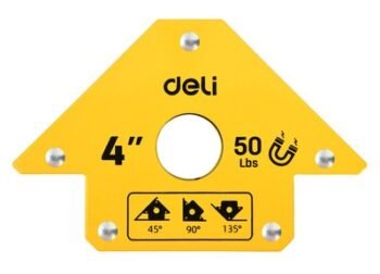 DELI μαγνητική γωνία συγκόλλησης DL-HDW50 με 45°/90°/135° γωνίες, 4", 22kg