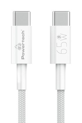 POWERTECH καλώδιο USB-C PTR-0181, 65W, 480Mbps, 1m, λευκό