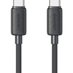 USAMS καλώδιο USB-C σε USB-C US-SJ691, 60W, 480Mbps, 1m, μαύρο
