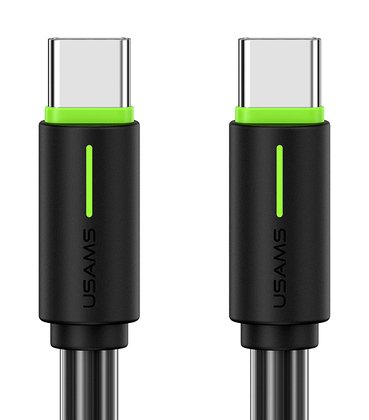 USAMS καλώδιο USB-C US-SJ734, 60W, 480Mbps, 1m, μαύρο
