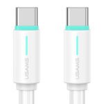 USAMS καλώδιο USB-C US-SJ734, 60W, 480Mbps, 1m, λευκό
