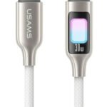 USAMS καλώδιο Lightning σε USB-C SJ749, 30W, 480Mbps, 1.2m, λευκό