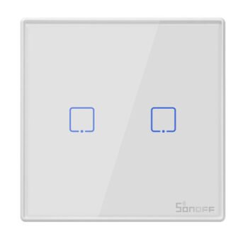 SONOFF smart διακόπτης T2EU2C-RF 433MHz, αφής, διπλός, λευκός