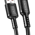 KAKUSIGA καλώδιο Lightning σε USB KSC-984, σιλικόνης, 3Α, 480Mbps, 1m, μαύρο
