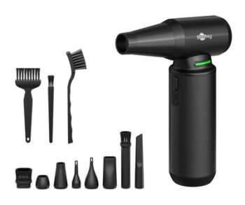 GOOBAY ηλεκτρικό air duster 77831 με φακό, 180W, 6000mAh, μαύρο