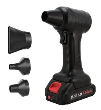 KINZIR ηλεκτρικό air duster AD47, 400W, 10000mAh, μαύρο