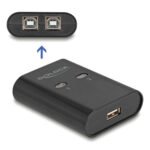 DELOCK USB Type B switch 11503, 2 σε 1, μαύρο