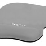 DELOCK Mousepad 12698 με στήριγμα καρπού, 245x206 mm, γκρι