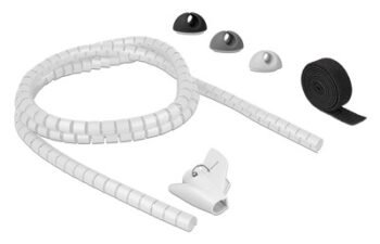 DELOCK σετ δεματικών καλωδίων 18392 με οργανωτές σιλικόνης/πλαστικό δεματικό/ταινία τύπου velcro, 5τμχ