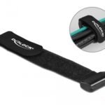 DELOCK ιμάντες τύπου velcro 19531, 190 x 25mm, μαύρος, 5τμχ