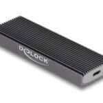 DELOCK θήκη για M.2 NVMe PCIe/SATA SSD 42019, tool free, 10Gbps, μαύρη
