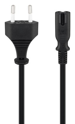 GOOBAY καλώδιο τροφοδοσίας Euro 50084, 2x0.75 mm², 1.5m, μαύρο