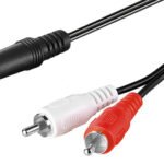 GOOBAY καλώδιο ήχου 51649 3.5mm σε 2x RCA, 3 pin stereo, 1.5m, μαύρο