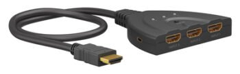 GOOBAY HDMI switch 58488, 3-in σε 1-out, 4K/60Hz, μαύρο